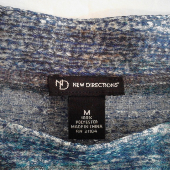 NWT New Directions Knit Tease Blouse/Medium - Picture 5 of 8